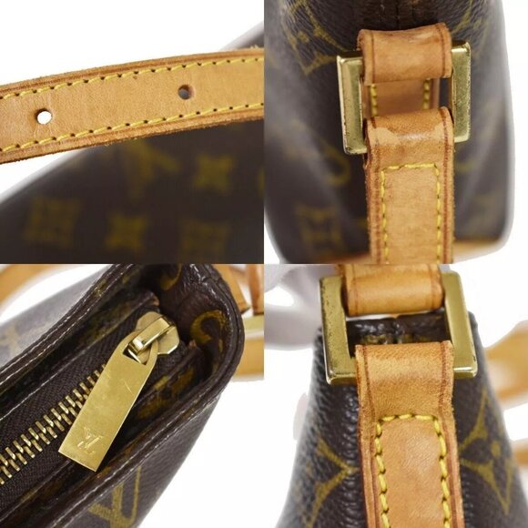Auth LOUIS VUITTON Logo Trotteur Shoulder Bag Monogram Leather Brown - Picture 6 of 16